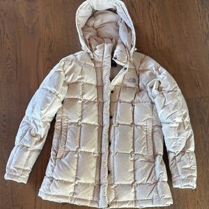 The North Face Women's Light Beige Puffer Jacket